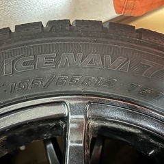 155/65R14 スタッドレスタイヤ アルミホイール4本セット！の画像
