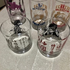 ワンピース　ドラゴンボール　グラスの画像