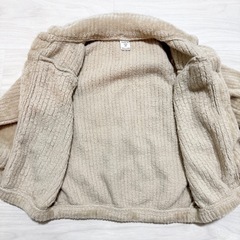 【美品】SHIEN コーデュロイ風ジャケット 100cm ベージュ もこもこの画像