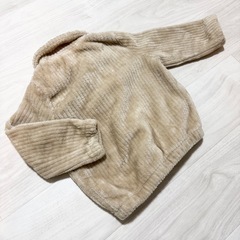 【美品】SHIEN コーデュロイ風ジャケット 100cm ベージュ もこもこの画像