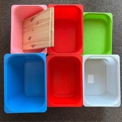おもちゃ収納（２セット）カラーボックス ＩＫＥＡ の画像