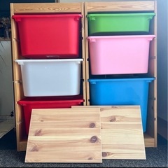 おもちゃ収納（２セット）カラーボックス ＩＫＥＡ の画像