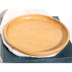 木のお皿　木製皿　24cm　の画像