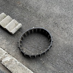 廃クローラーを脱出マット代わりにの画像