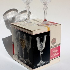 未使用品　Cristal de Flandre　フランス製　クリスタル　グラス　2個の画像