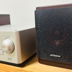 Victor ウッドコーン CDコンポ（スピーカー付き）動作品／2,000円の画像