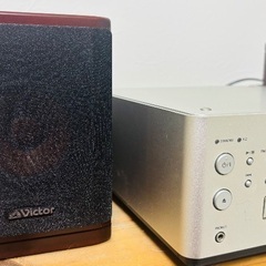 Victor ウッドコーン CDコンポ（スピーカー付き）動作品／2,000円の画像