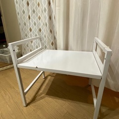 レンジラック 伸縮　幅38~60cm 高さ2段階調節　ホワイト　地域限定無料配送の画像