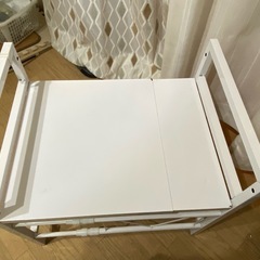 レンジラック 伸縮　幅38~60cm 高さ2段階調節　ホワイト　地域限定無料配送の画像