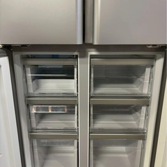 【12ヶ月保証】AQUA 4ドア冷蔵庫 AQR-TZ42K 2021年製420L 観音開きの画像