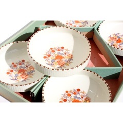 小皿　直径13cm　花柄　5個の画像