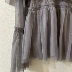 GRL シアー長袖ブラウス グレーの画像