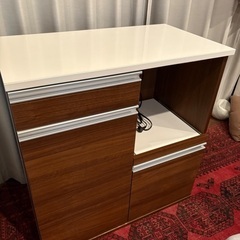 木目調レンジ台　キッチン収納　の画像