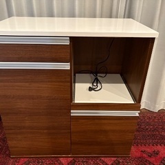 木目調レンジ台　キッチン収納　の画像