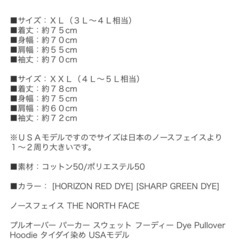 ノースフェイス 大きいサイズ メンズ プルオーバー パーカー スウェット フーディー Dye Pullover Hoodie タイダイ染め XL  USAモデル THE NORTH FACEの画像