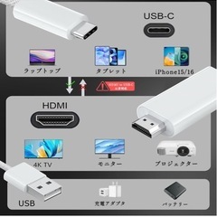 Type C to HDMI 変換ケーブル　新品の画像
