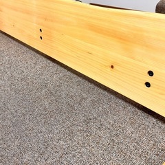 ダイニングチェア　ソファー　檜　オットマン付きの画像