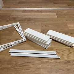 シンク下収納 伸縮ラック(イータ 奥行30cm ホワイト)の画像