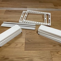 シンク下収納 伸縮ラック(イータ 奥行30cm ホワイト)の画像