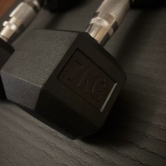 値下げ！ダンベル 7kg 2点セット ブラックの画像
