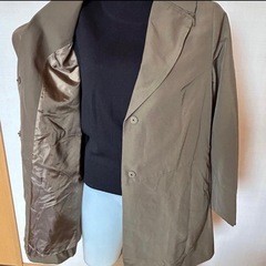 uchi soto ウチソト　スプリングコート　ナイロン　チェスターコート　Lの画像