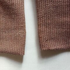 JAN-MELLジャンメール(Jane Marple) スモーキィベージュ×ブラウン ストライプ スリーピース ダブルパンツスーツ 長袖 サイズ9号の画像