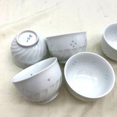 有田焼 ほたる彫り 急須湯のみセットと未使用小皿　ホタル透かし　しん作　非対面取引可能　の画像