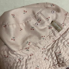 ★子供服★帽子　女の子　さくらんぼ柄　52cm 春夏秋の画像