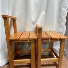 ハンドメイド　椅子　2点セットの画像