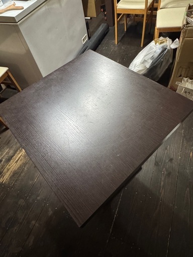 木目調 テーブル  2人用