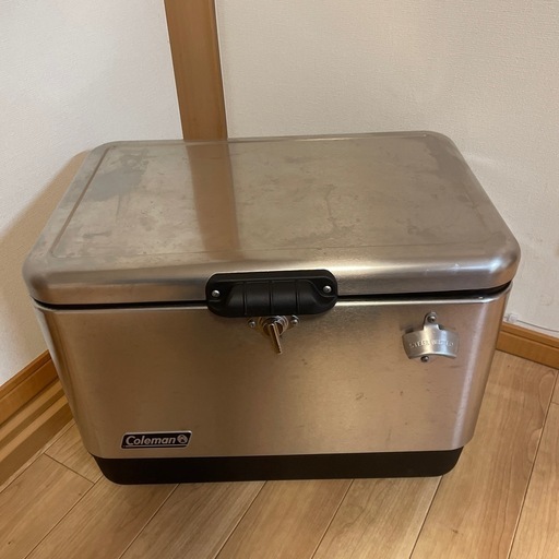 希少☆コールマン 54QTステンレススチールベルトクーラー 51L シルバー