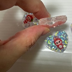 ラブブ ハートのデコパーツの画像