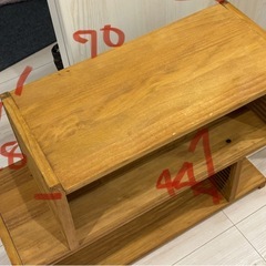 木製三段ラックの画像