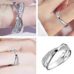 シルバー/クロスデザインリング（新品）サイズは後ほど記載しますの画像