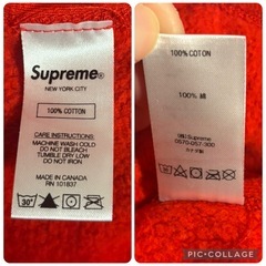 ✨レア・美品✨Supreme スモールボックスロゴ　パーカー L 赤 カナダ製の画像