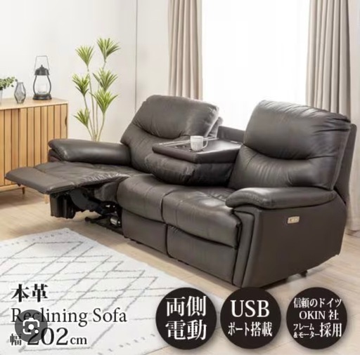 ヤマダオリジナル　電動リクライニングソファー