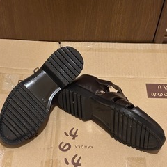 GU レザーサンダル 25.0cm（ダークブラウン）の画像