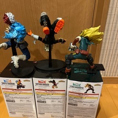 ヒーローアカデミアフィギア3体の画像