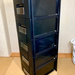 ※取引終了 アーバンブラック5段チェスト キャビネット Vessel House 109x44x38.5cmの画像