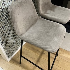 カウンターチェア ハイチェア 2脚の画像