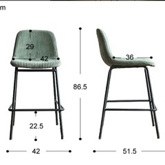 カウンターチェア ハイチェア 2脚の画像