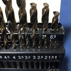 ドリル刃セット中古品　コバルトハイス鋼　21pcsの画像