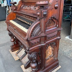 オルガン ピアノ オブジェ 飾り インテリア 外国製？ 鍵盤 足踏み アンティーク レトロの画像