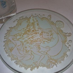 ディズニー110thアニバーサリーグラス２個ガラスプレート３枚白雪姫マーメードの画像