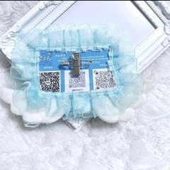 Ｎｏ．133 ★ジモティー限定価格★デコ名札 スカイブルーの画像