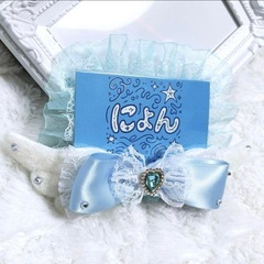 Ｎｏ．133 ★ジモティー限定価格★デコ名札 スカイブルーの画像