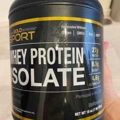 ホエイプロテインアイソレート、プレーン454g（1ポンド）の画像