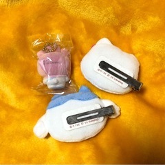 ちいかわ サンリオ ヘアクリップ フロッキーマスコットチャームの画像