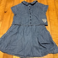 デニム　ワンピース120の画像