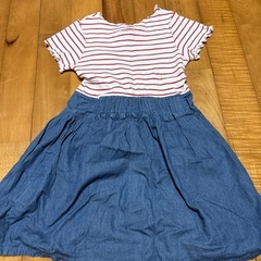 ボーダー柄　ワンピース120の画像
